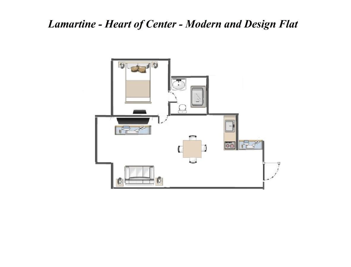 Lamartine- Heart Of Center- Modern And Design Flat Nice Buitenkant foto